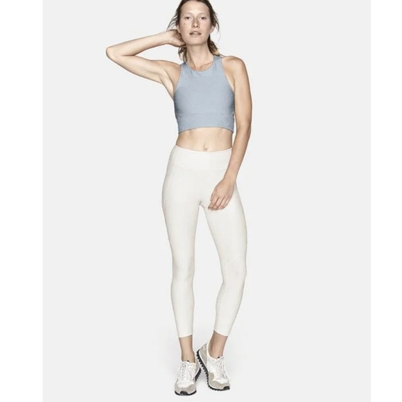 Outdoor Voices Blue Quartz Slashback Crop Activewear Top Size Large - Picture 3 of 11